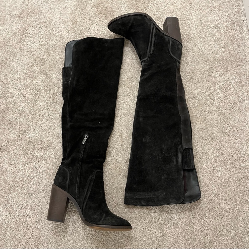 Vince Camuto Melaka Black Over the Knee Boots